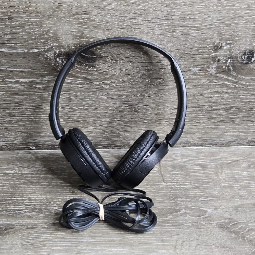 Sony MDR-ZX110 Wired On-Ear Headphones Black Folding 3.5mm Jack Tested
